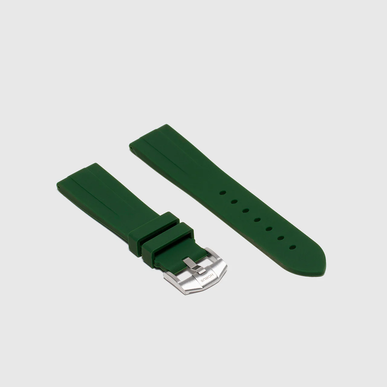 20mm Lug Width Rubber Strap - Forest Green