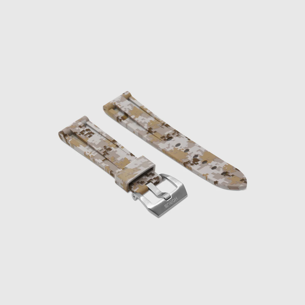 22mm Lug Width Rubber Strap - Desert Digi Camo