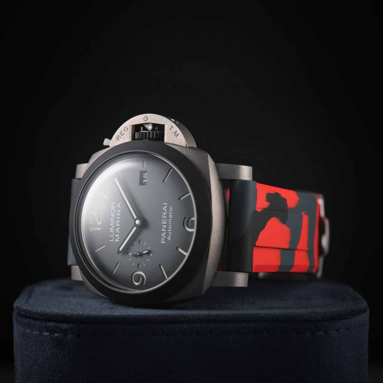 24mm Lug Width FKM Rubber Strap - Volcanic Camo - Image 2