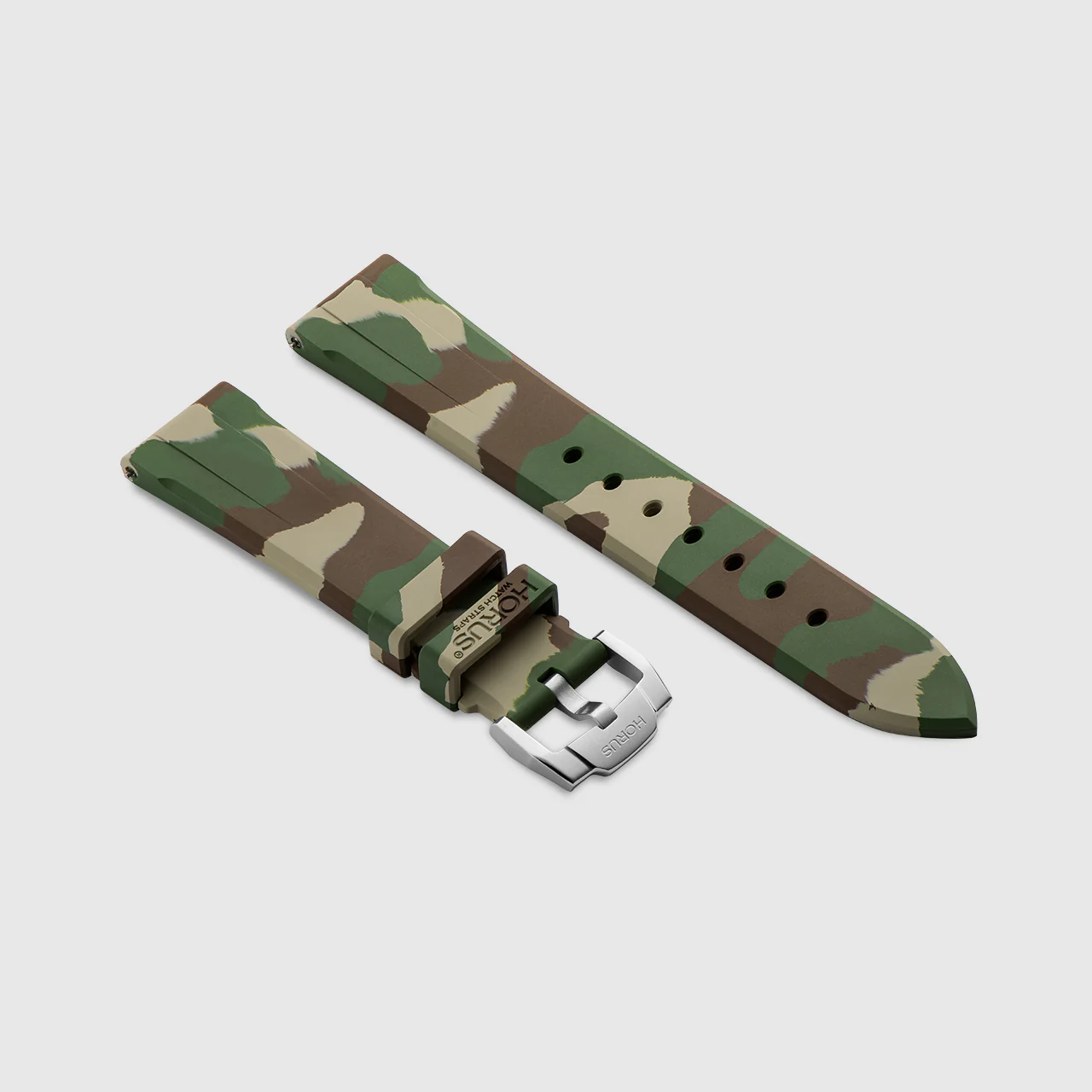 FKM Rubber Strap for Breitling Premier - Jungle Camo