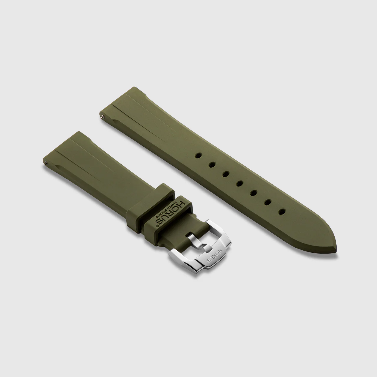 FKM Rubber Strap for Breitling Premier - Moss Green