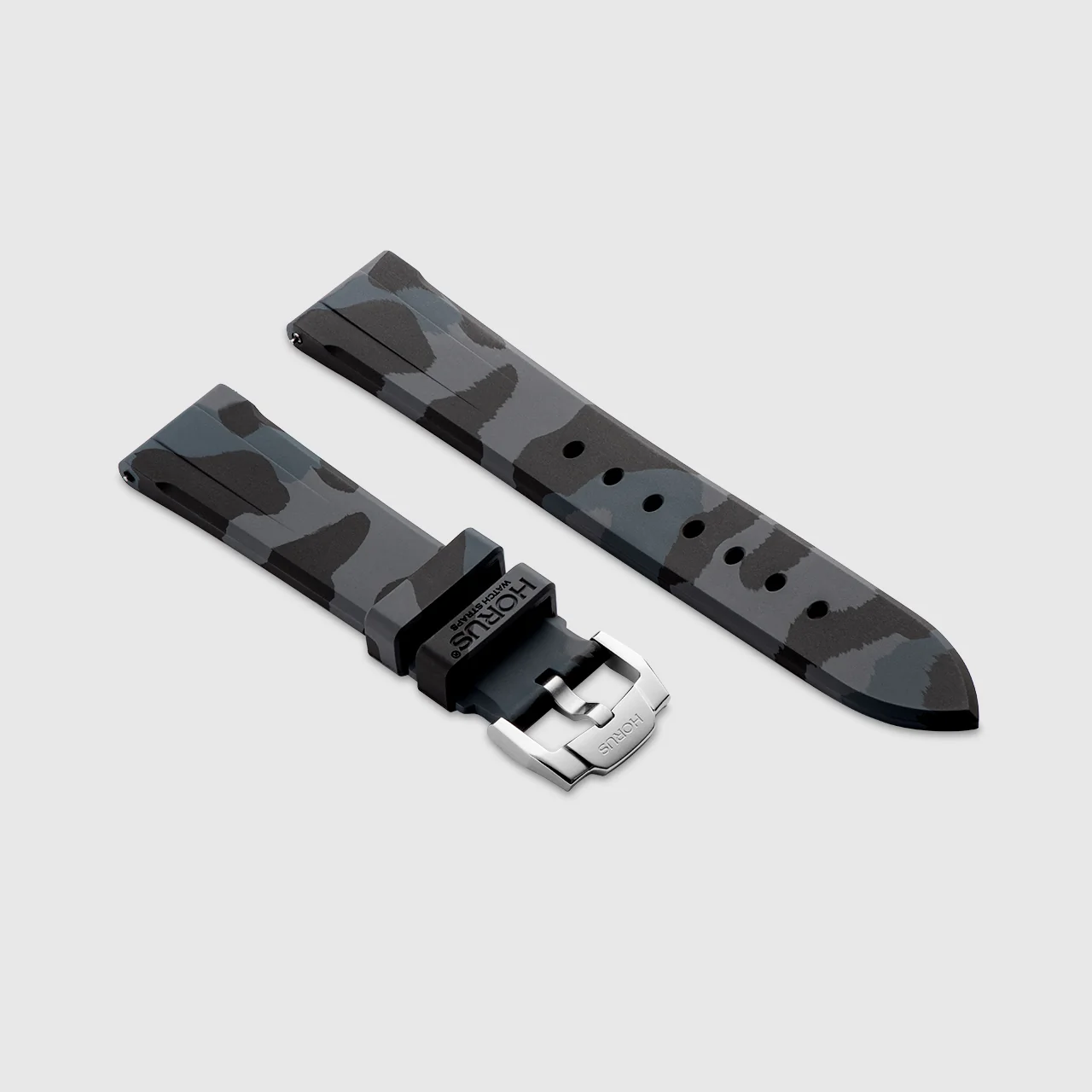 FKM Rubber Strap for Hamilton Khaki Aviation Collection - Carbon Camo