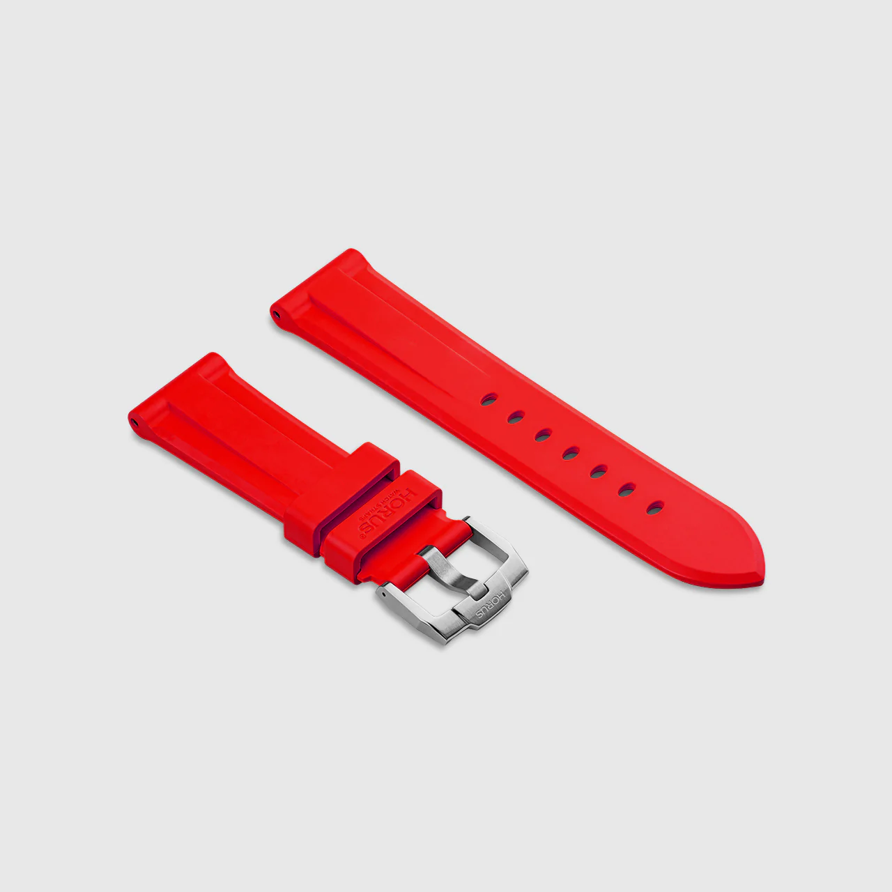 FKM Rubber Strap for Hamilton Khaki Navy Collection - Heat Red - Image 2
