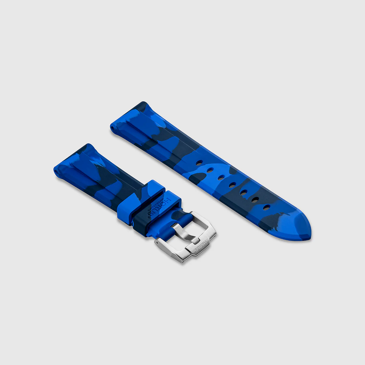 FKM Rubber Strap for Oris Propilot - Deep Blue Camo - Image 2