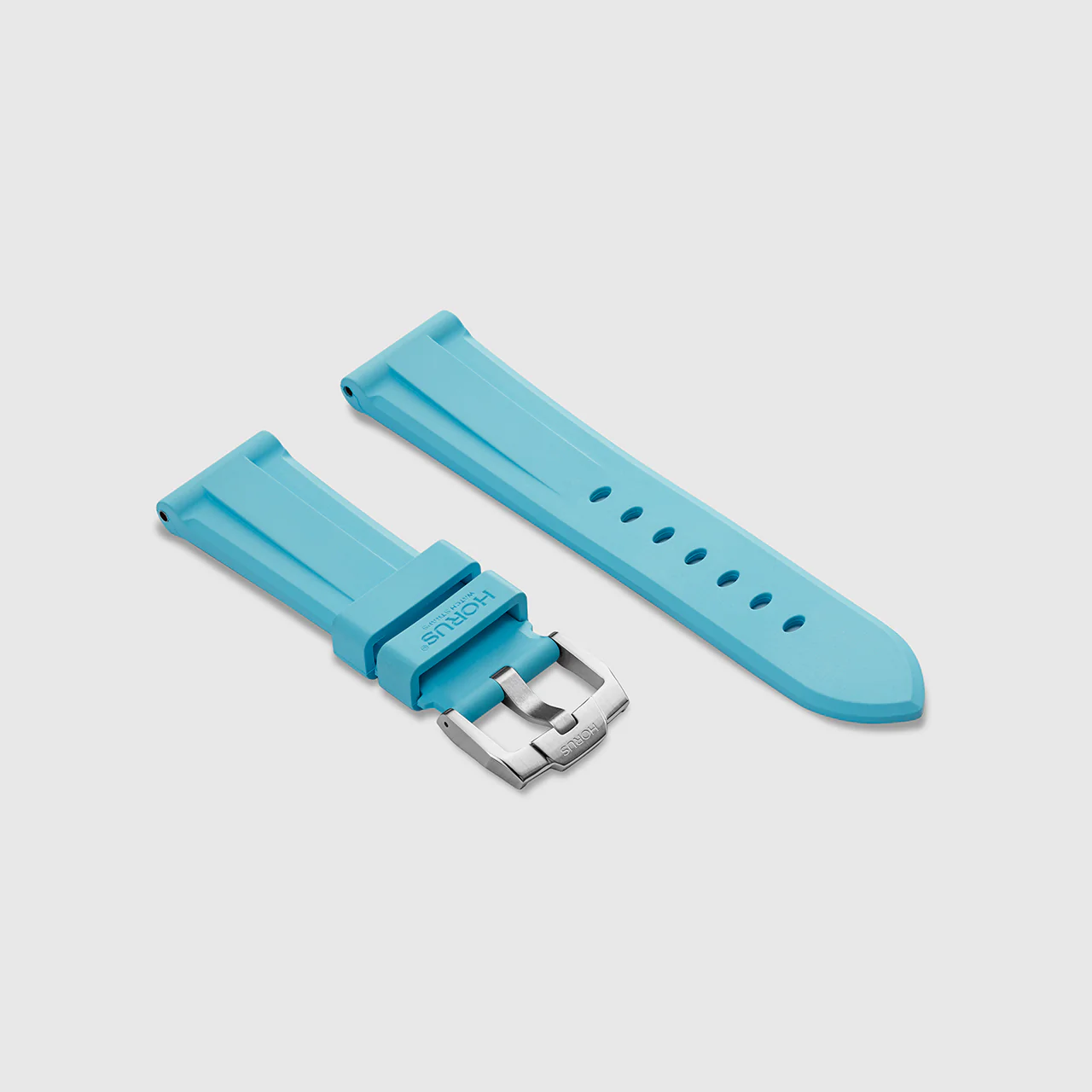 FKM Rubber Strap for Oris Propilot - Miami Blue - Image 2