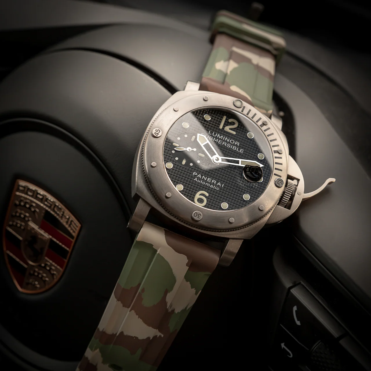 FKM Rubber Strap for Panerai Submersible - Jungle Camo - Image 2