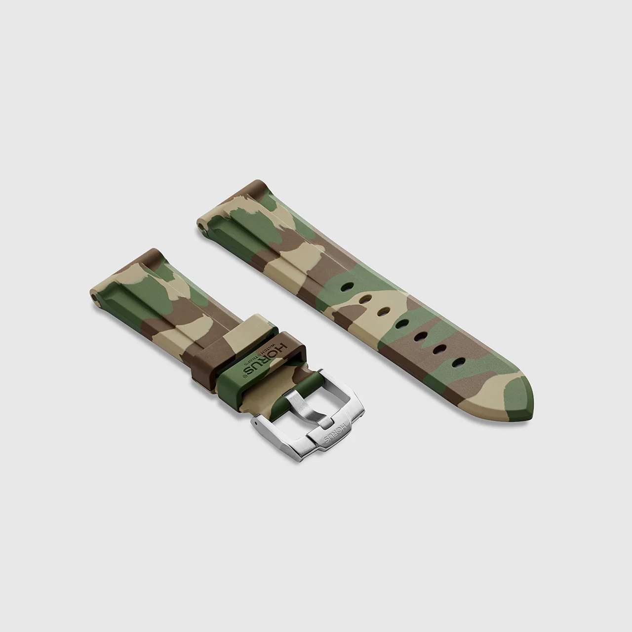 FKM Rubber Strap for Tag Heuer Formula 1 - Jungle Camo - Image 2