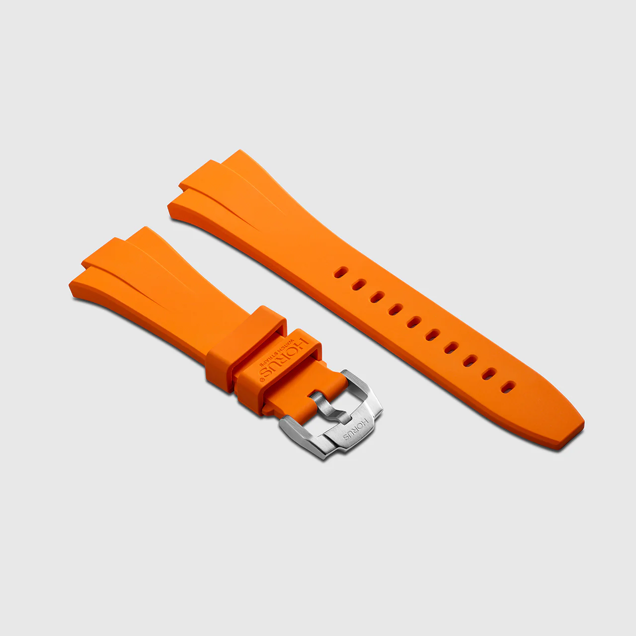 FKM Rubber Strap for Tissot PRX - Citrus Orange - Image 2