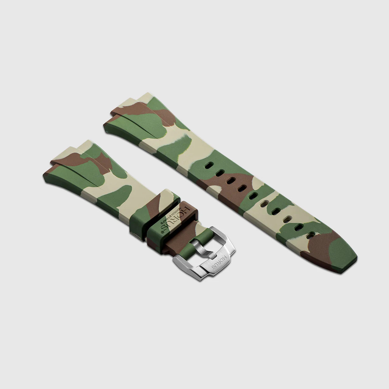 FKM Rubber Strap for Tissot PRX - Jungle Camo - Image 2