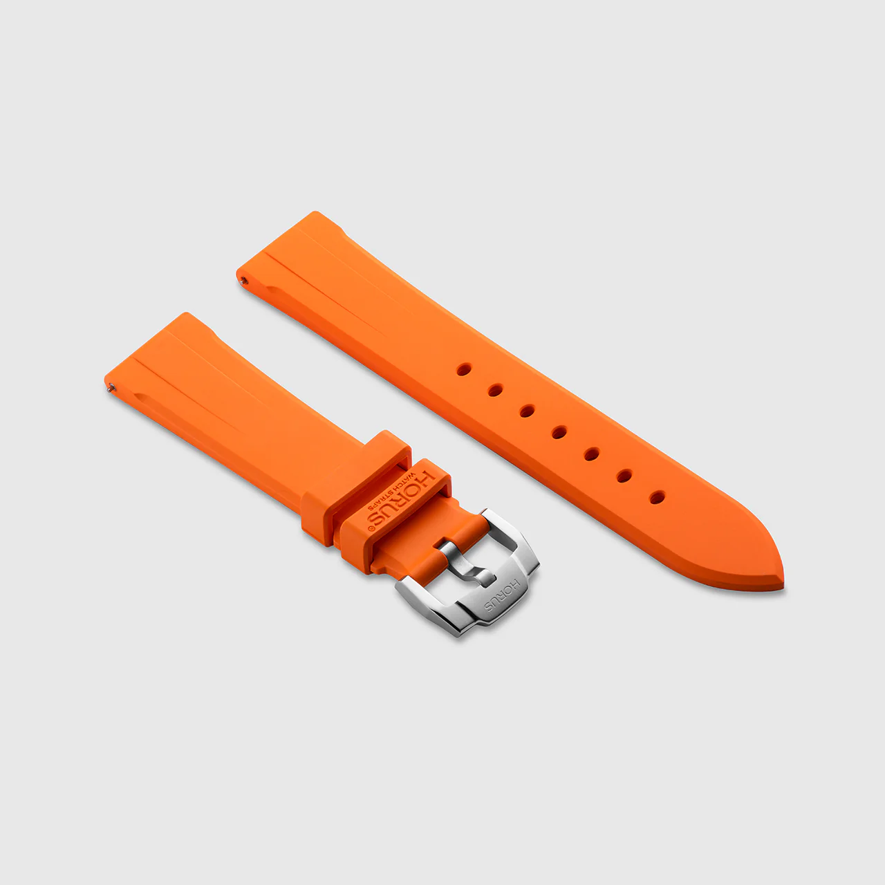 FKM Rubber Strap for Zenith Pilot - Citrus Orange