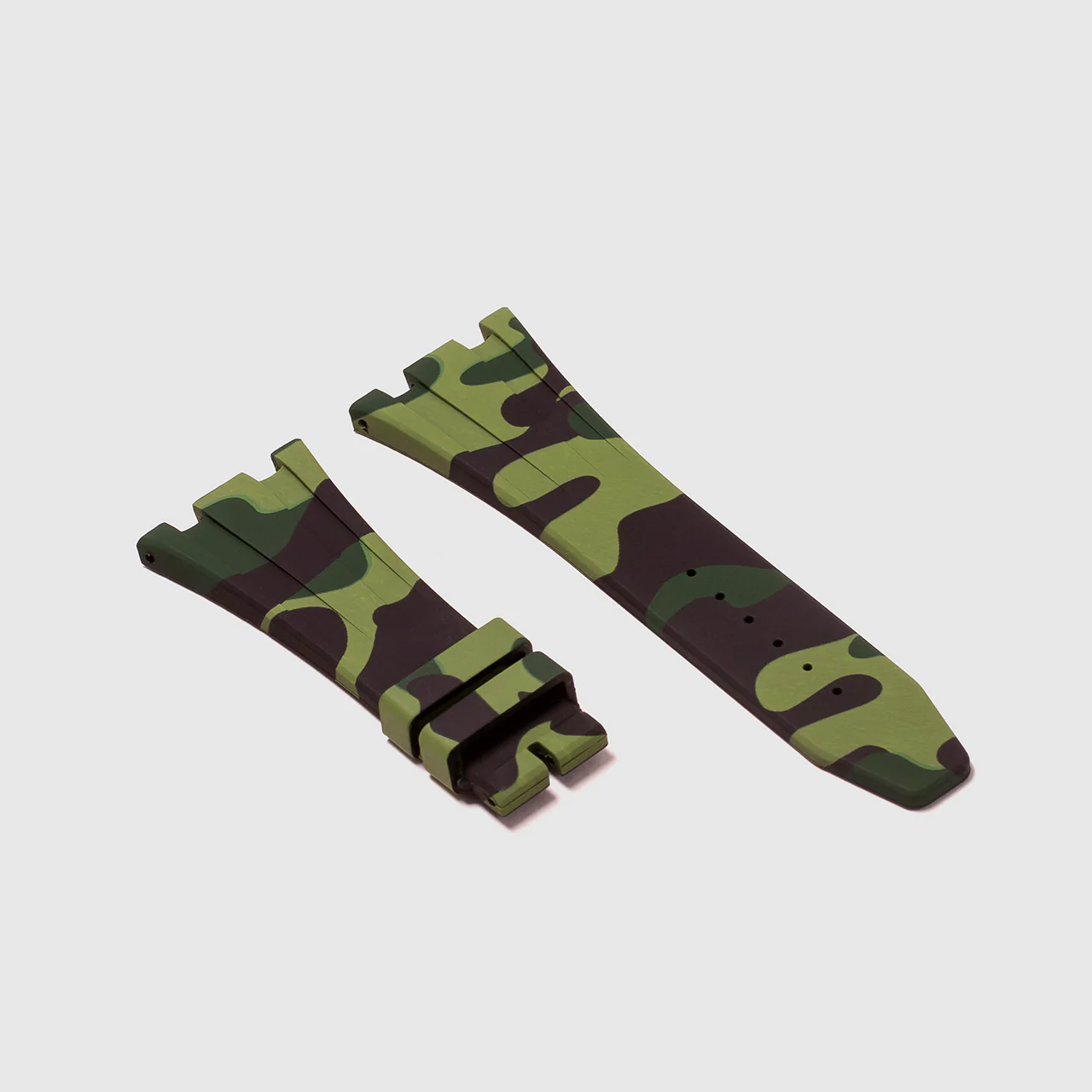 Rubber Strap for Audemars Piguet 42mm Royal Oak Offshore (Deployant Clasp) - Green Camo - Image 2