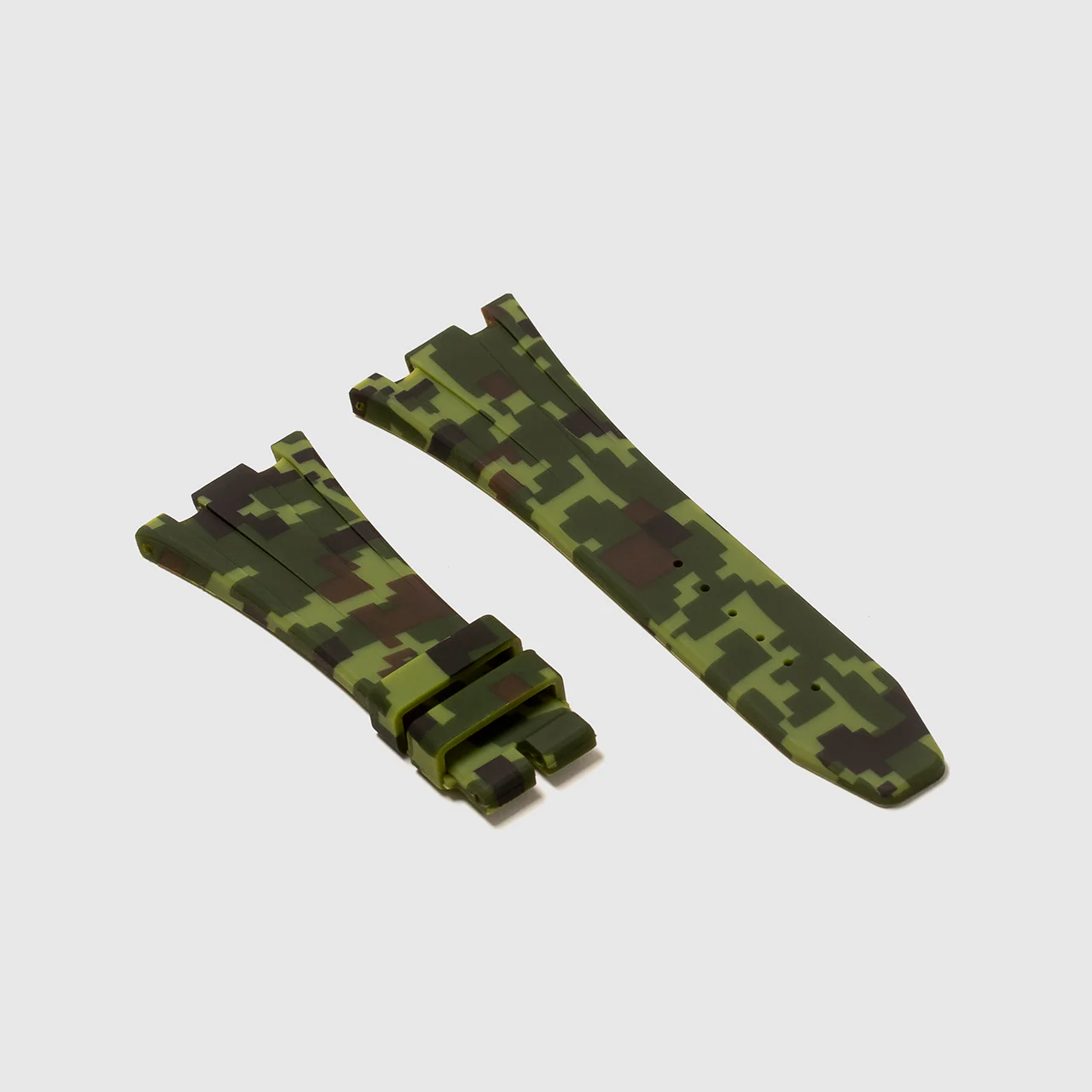 Rubber Strap for Audemars Piguet 42mm Royal Oak Offshore (Deployant Clasp) - Green Digi Camo - Image 2