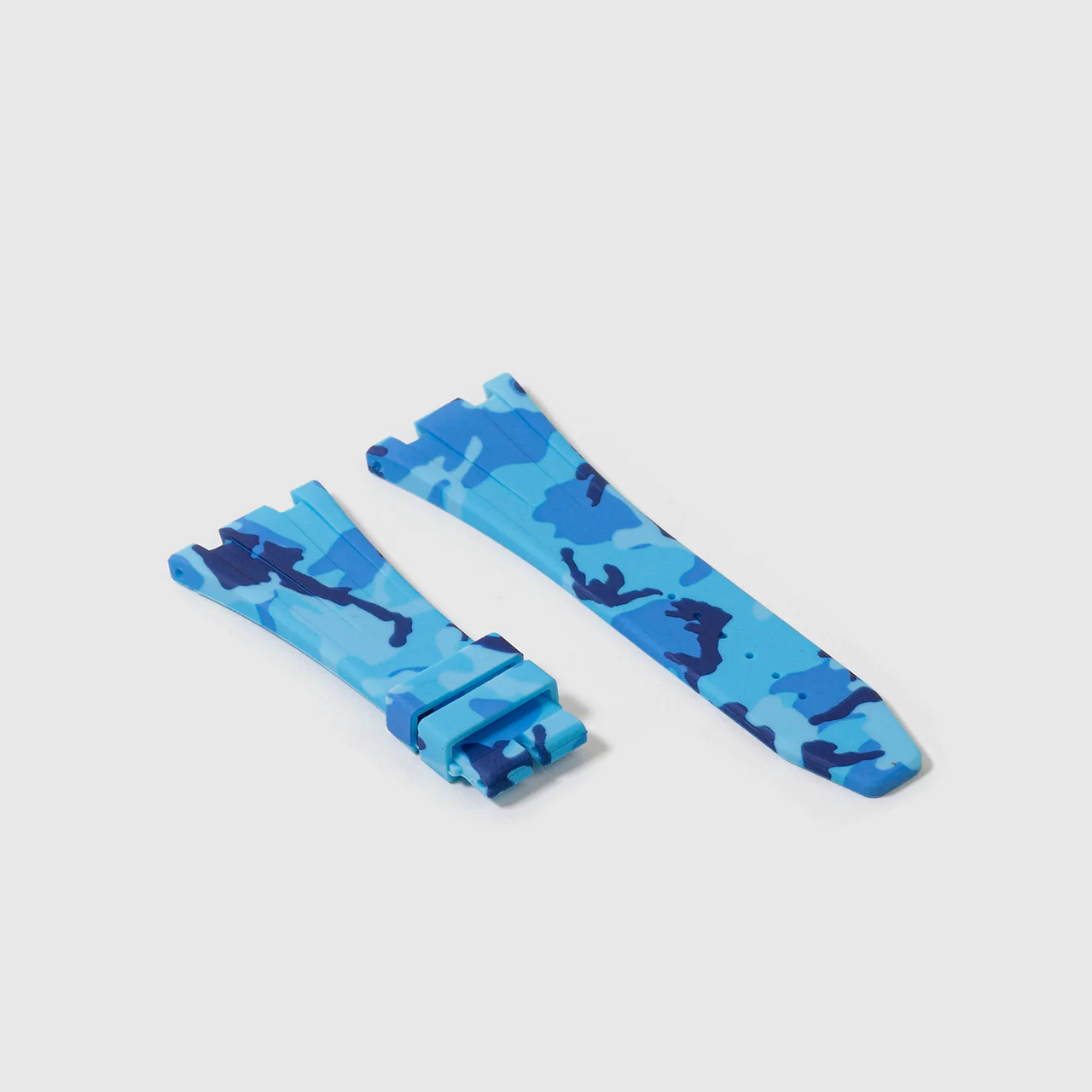 Rubber Strap for Audemars Piguet 42mm Royal Oak Offshore (Deployant Clasp) - Miami Blue Camo - Image 2