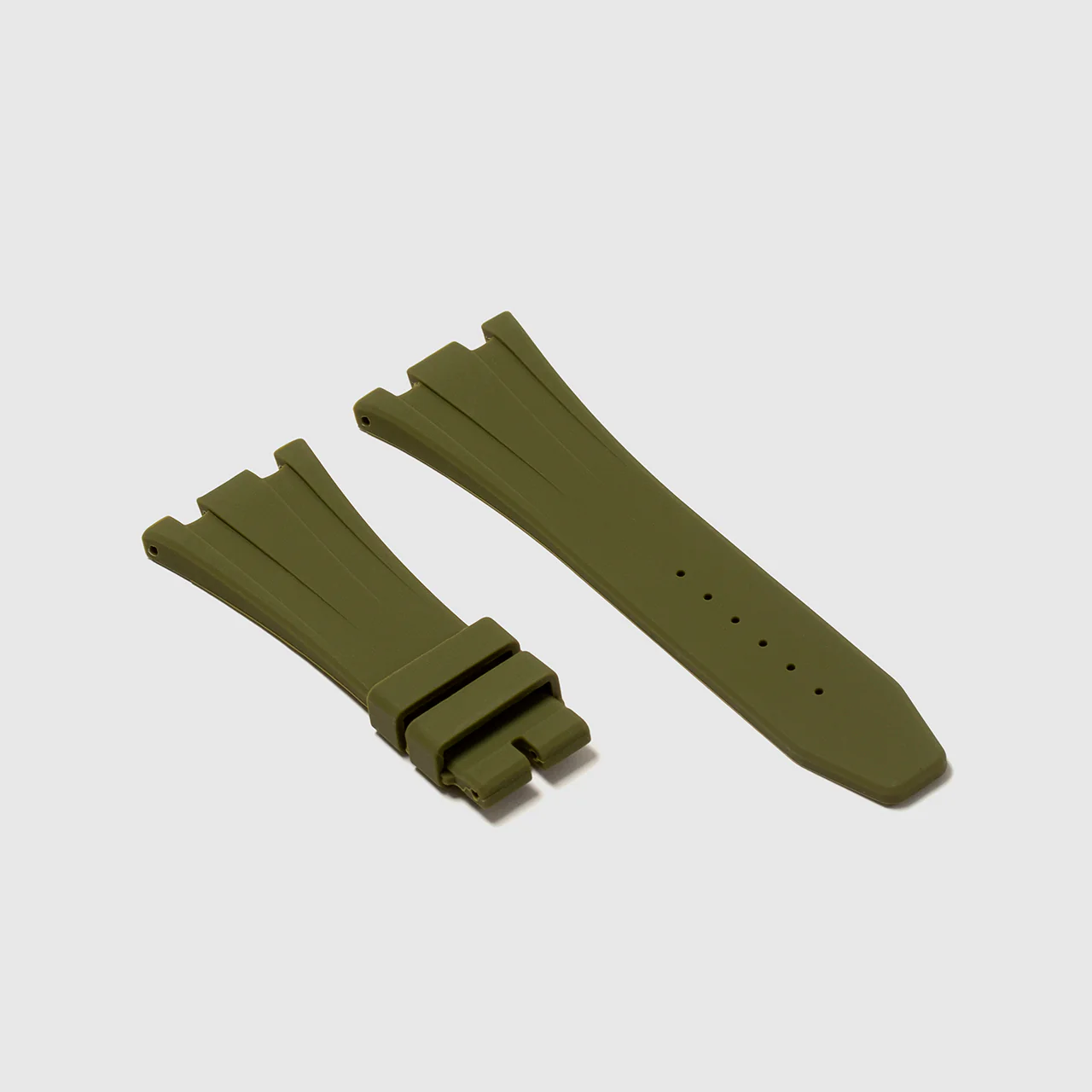 Rubber Strap for Audemars Piguet 42mm Royal Oak Offshore (Deployant Clasp) - Olive Green - Image 2