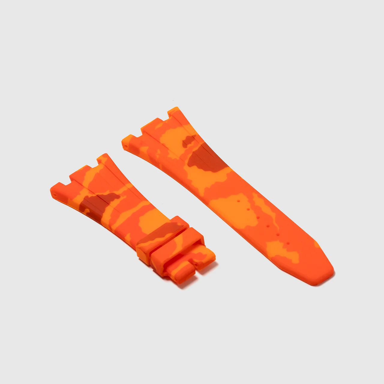 Rubber Strap for Audemars Piguet 42mm Royal Oak Offshore (Deployant Clasp) - Orange Camo - Image 2