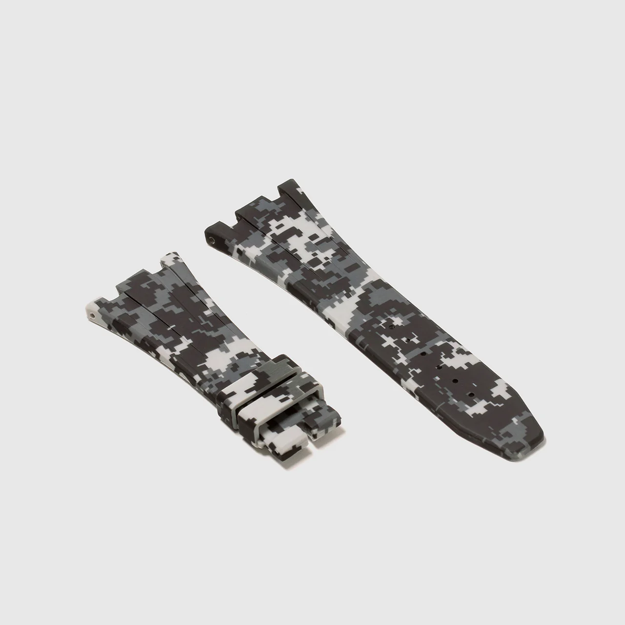 Rubber Strap for Audemars Piguet 42mm Royal Oak Offshore (Deployant Clasp) - Snow Digi Camo - Image 2