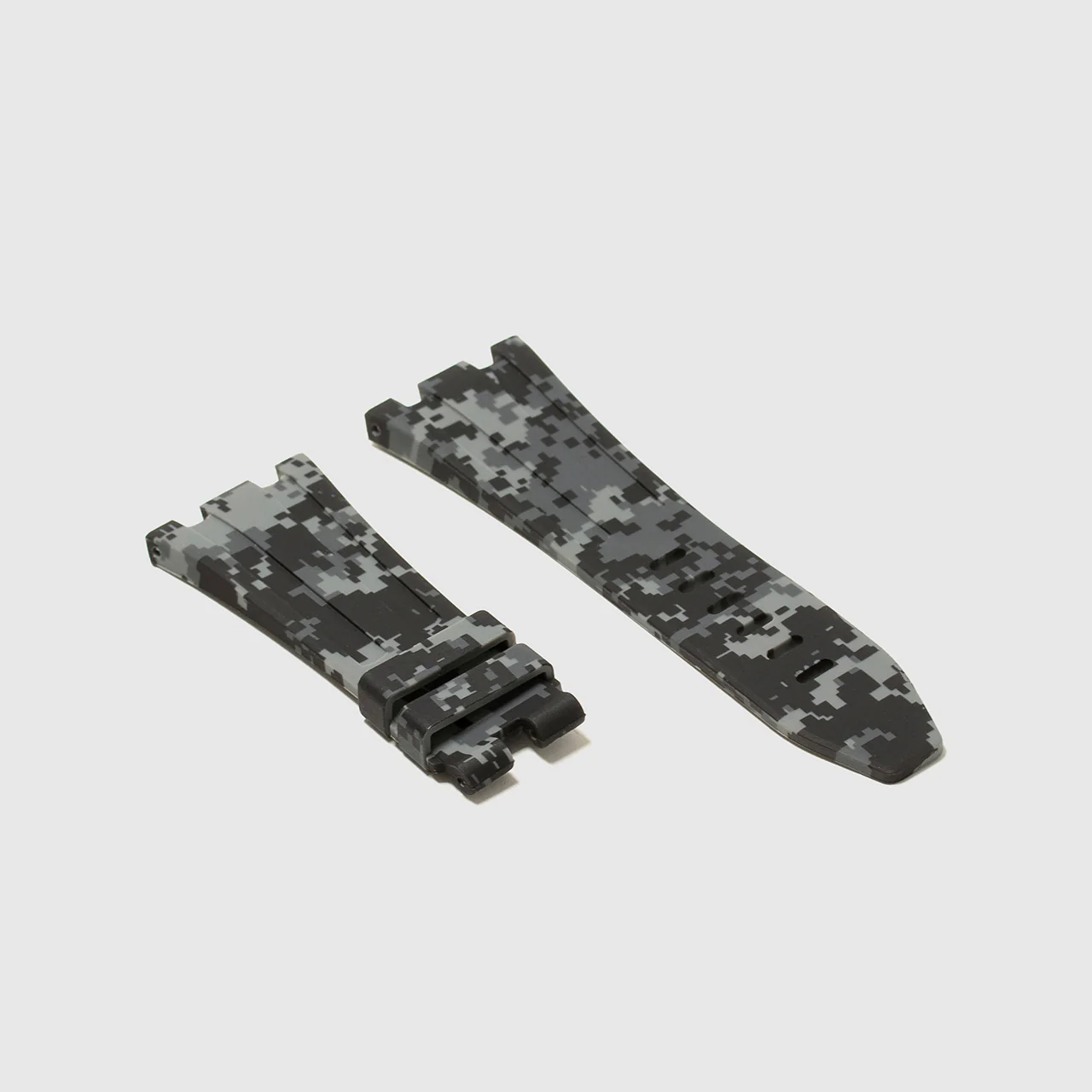 Rubber Strap for Audemars Piguet 42mm Royal Oak Offshore (Tang Buckle) - Graphite Digi Camo - Image 2
