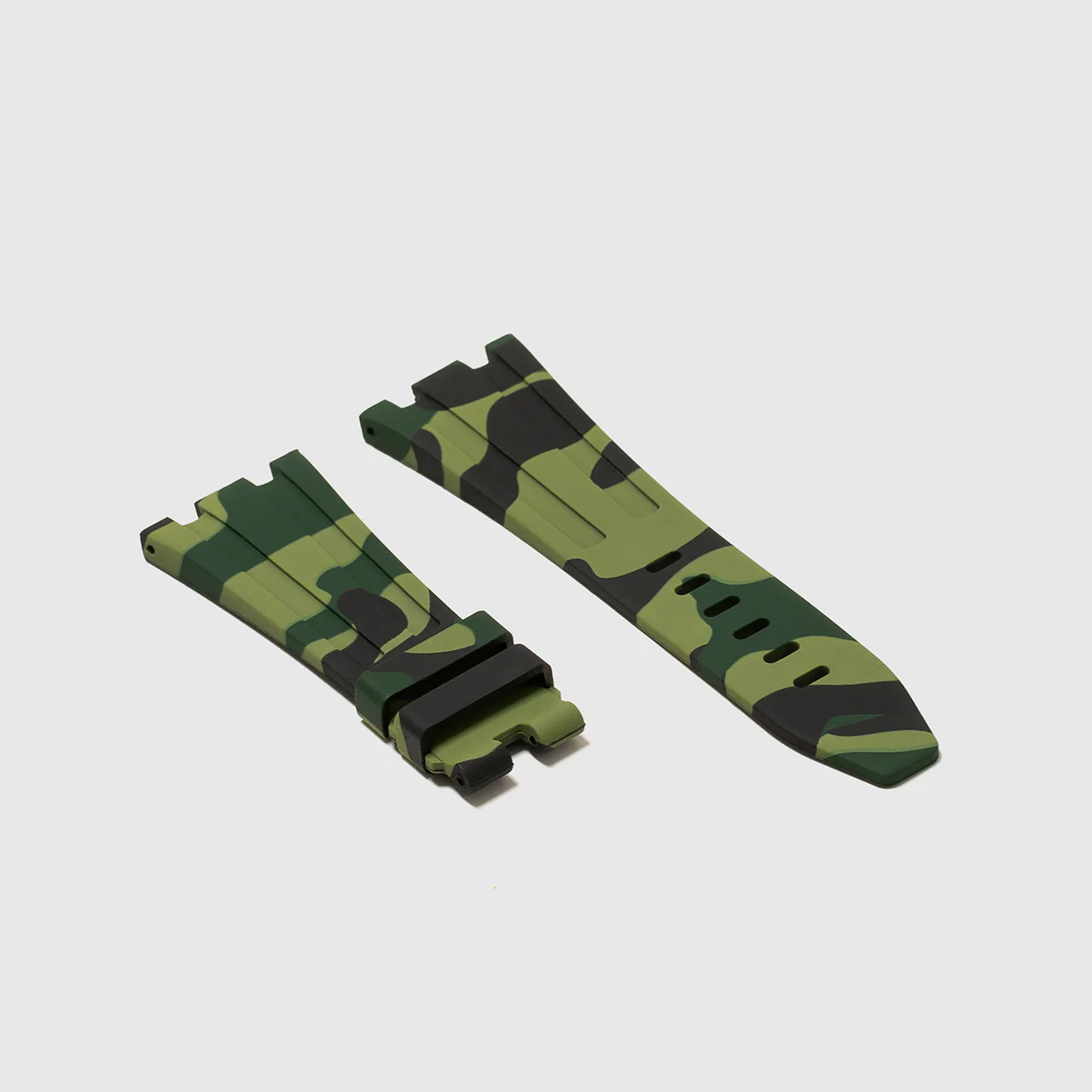 Rubber Strap for Audemars Piguet 42mm Royal Oak Offshore (Tang Buckle) - Green Camo - Image 2