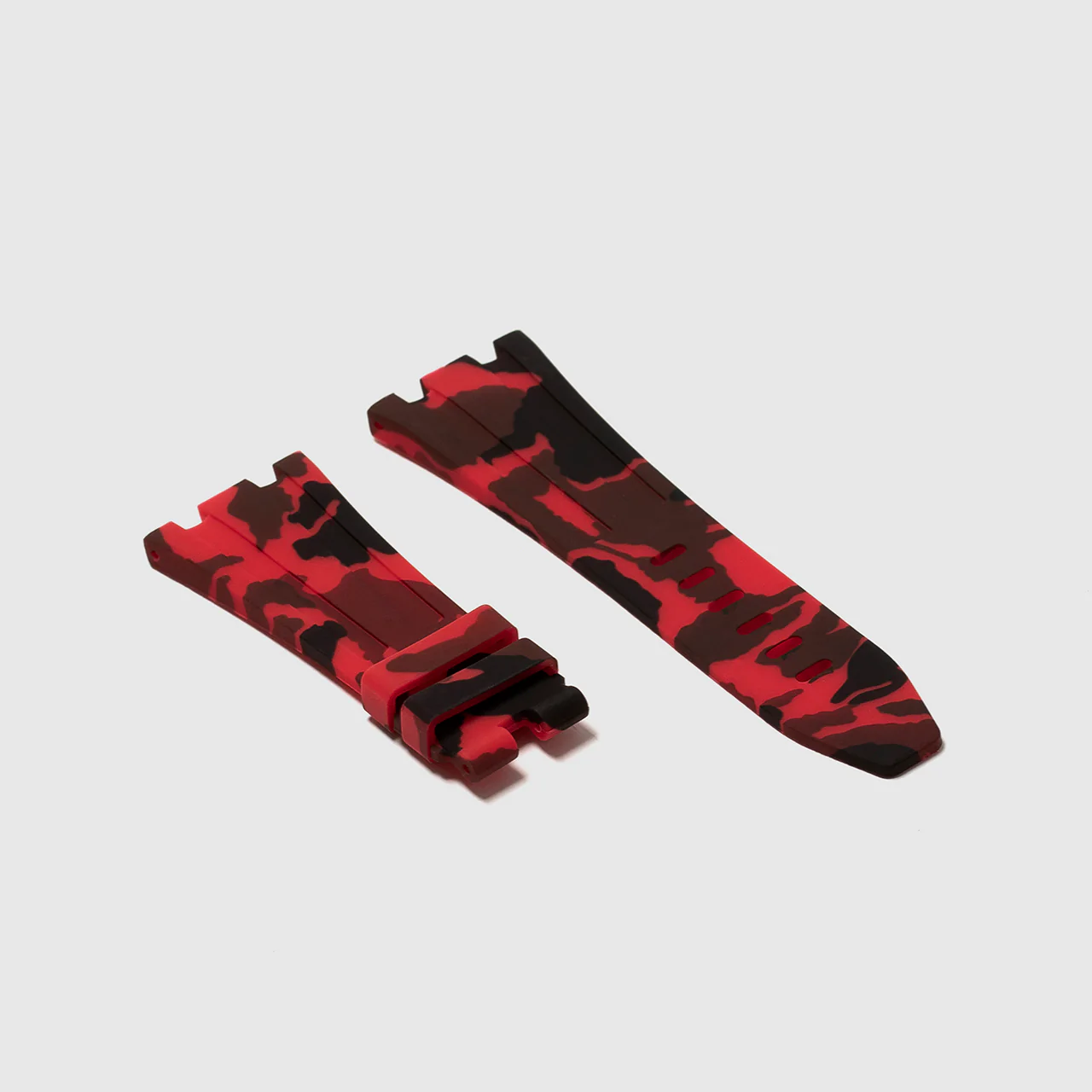 Rubber Strap for Audemars Piguet 42mm Royal Oak Offshore (Tang Buckle) - Red Camo - Image 2