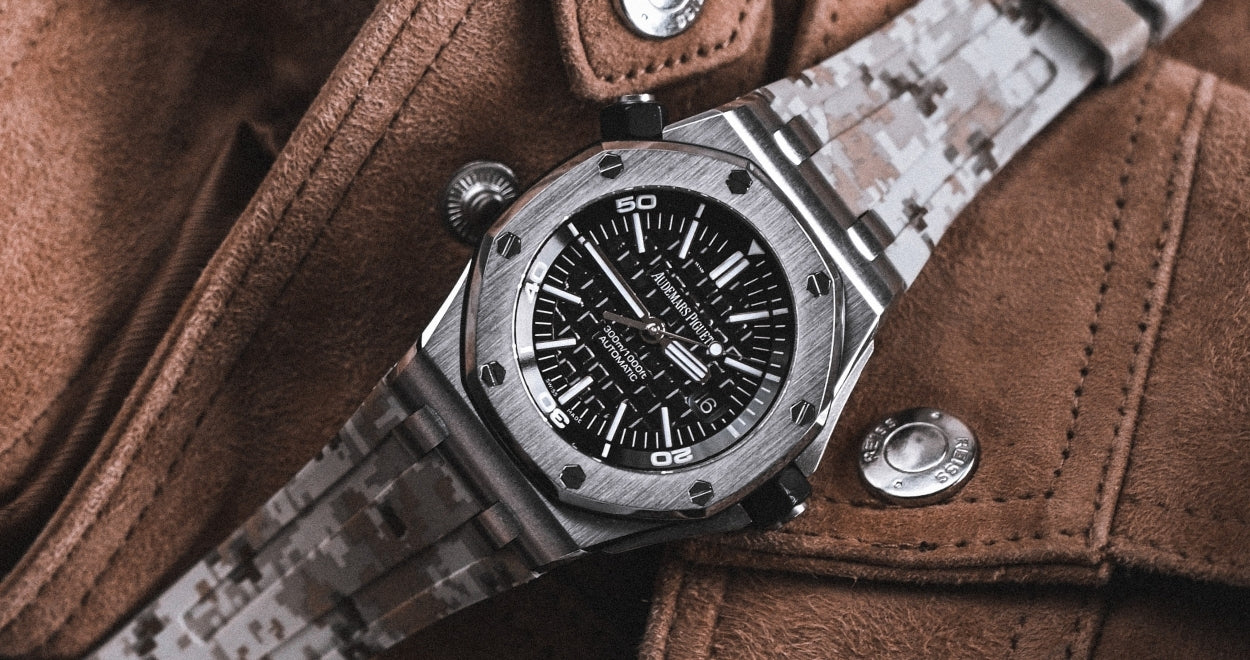 Rubber Strap for Audemars Piguet Diver - Desert Digi Camo - Image 2