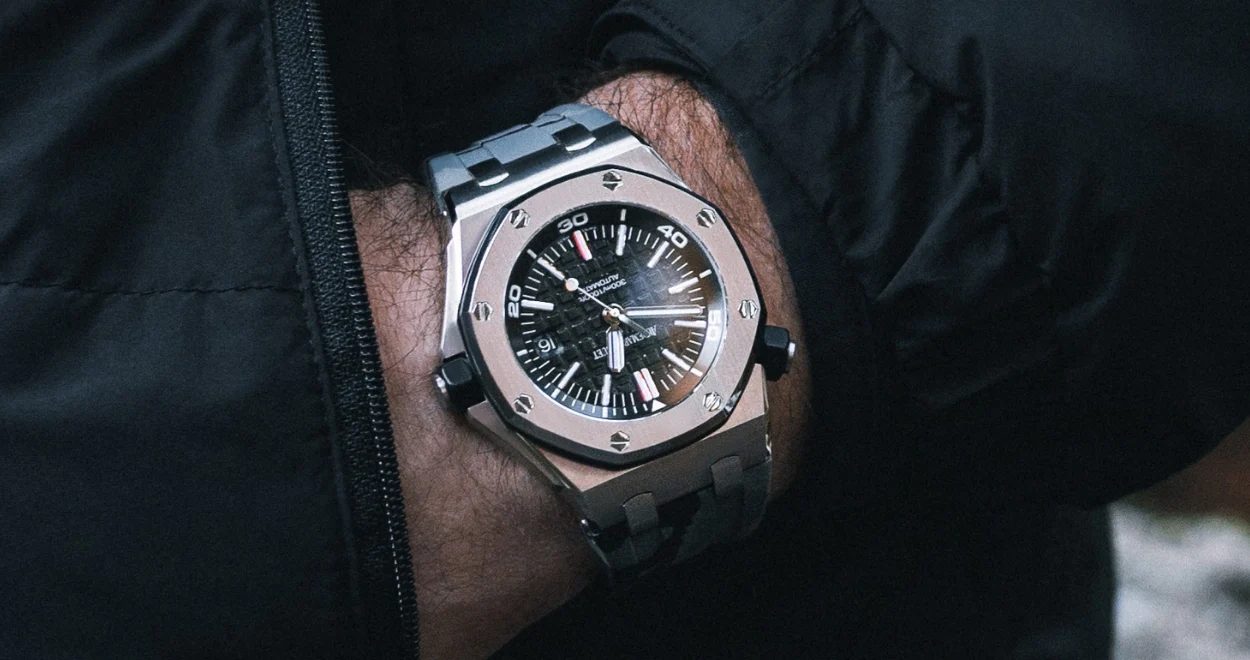 Rubber Strap for Audemars Piguet Diver - Graphite Camo - Image 2