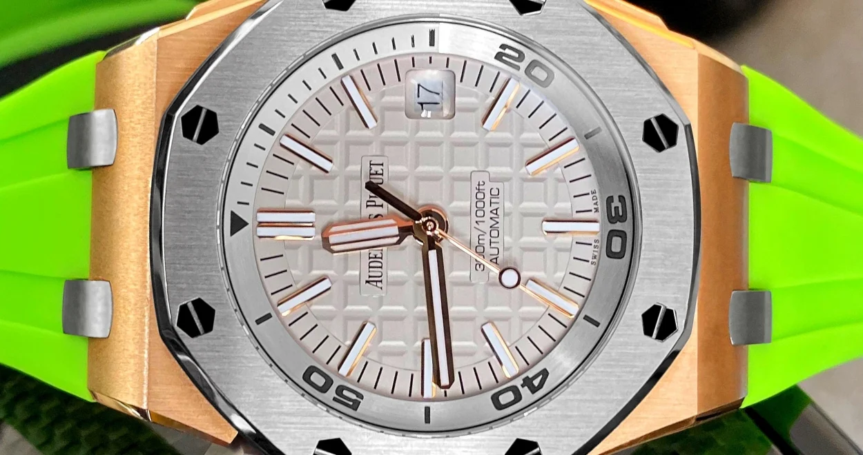 Rubber Strap for Audemars Piguet Diver - Lime Green - Image 2