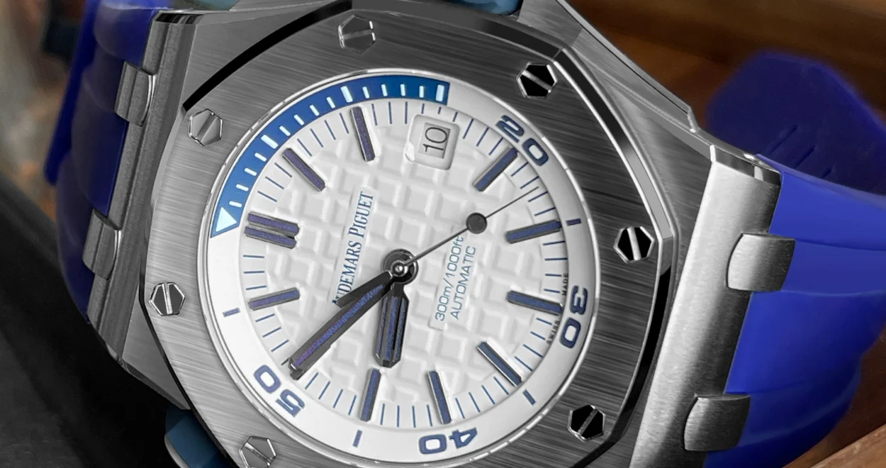 Rubber Strap for Audemars Piguet Diver - Navy Blue - Image 2