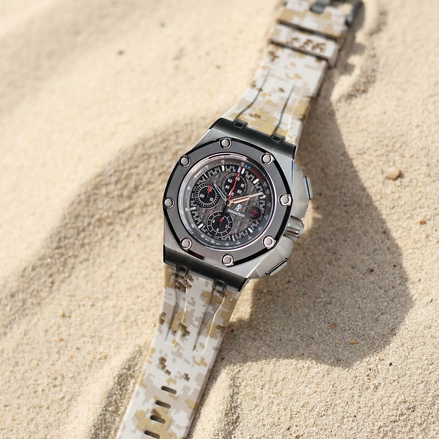 Rubber Strap for Audemars Piguet Royal Oak Offshore (44mm) - Desert Digi Camo