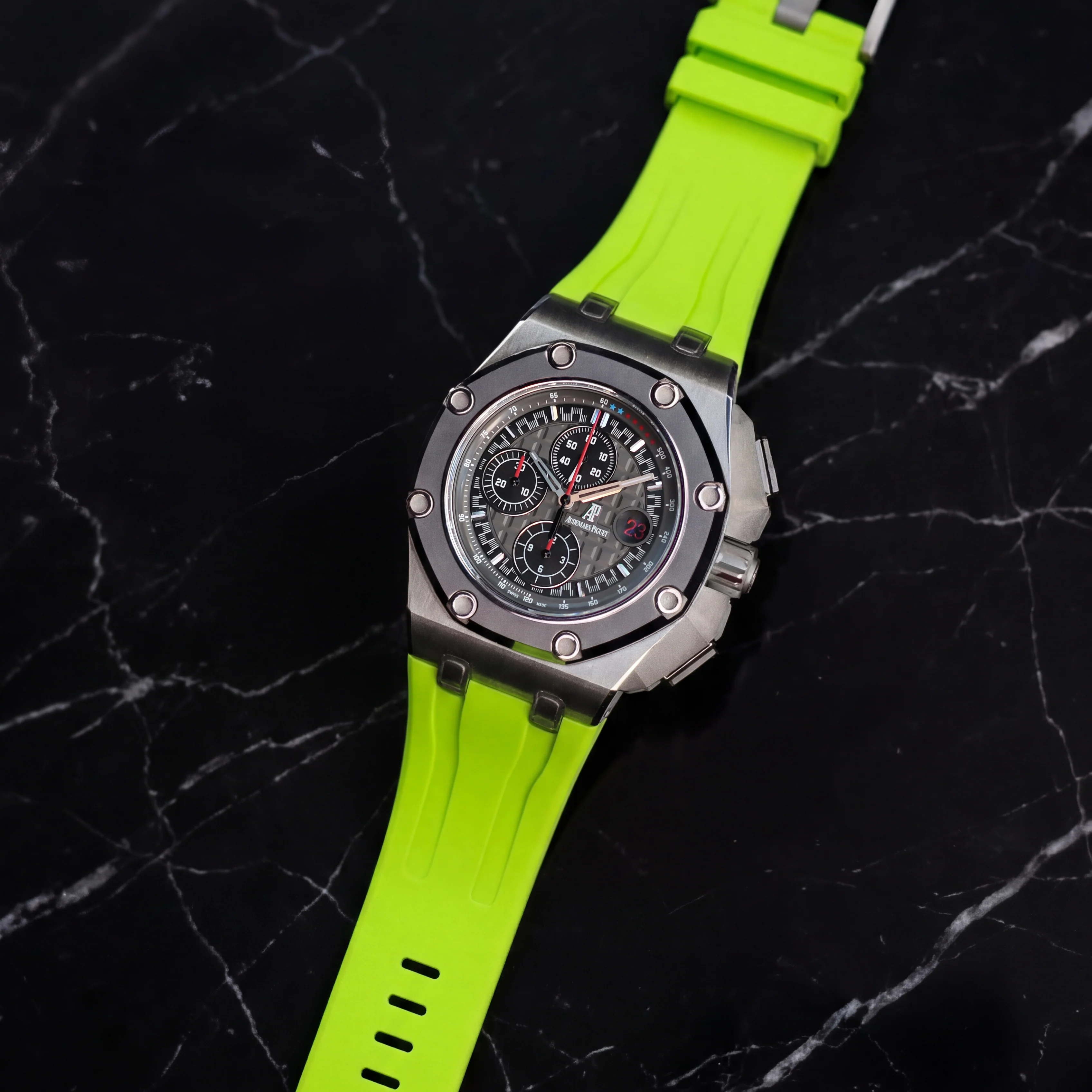 Rubber Strap for Audemars Piguet Royal Oak Offshore (44mm) - Lime Green