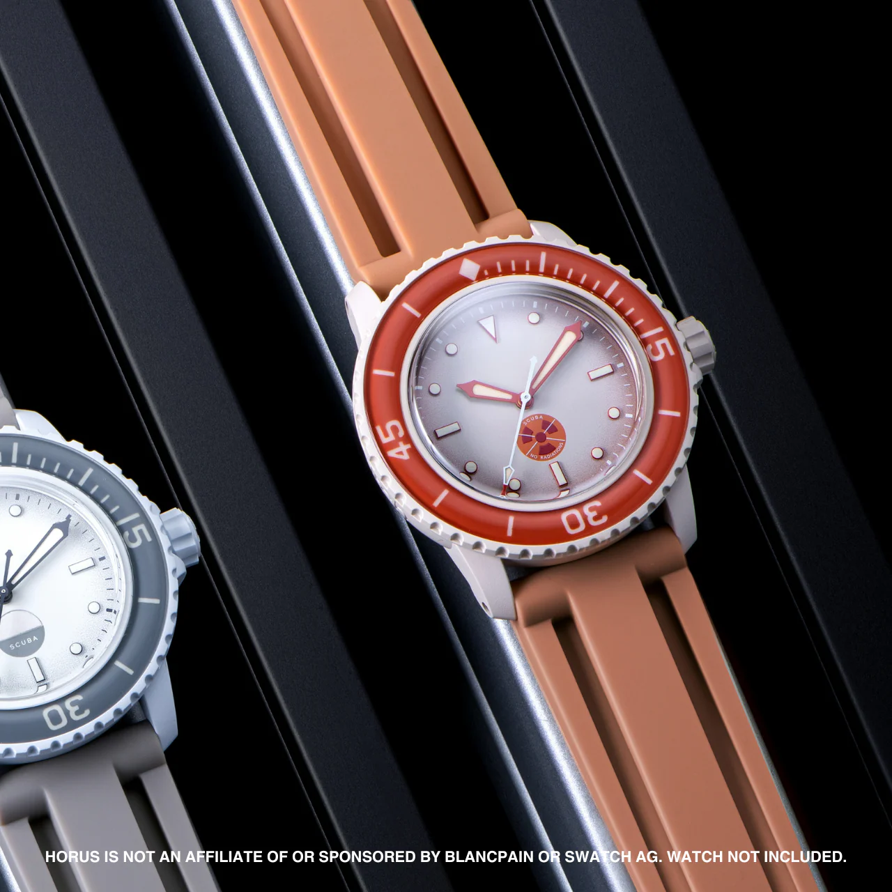 Rubber Strap for Blancpain x Swatch Fifty Fathoms - Desert Sand - Image 2