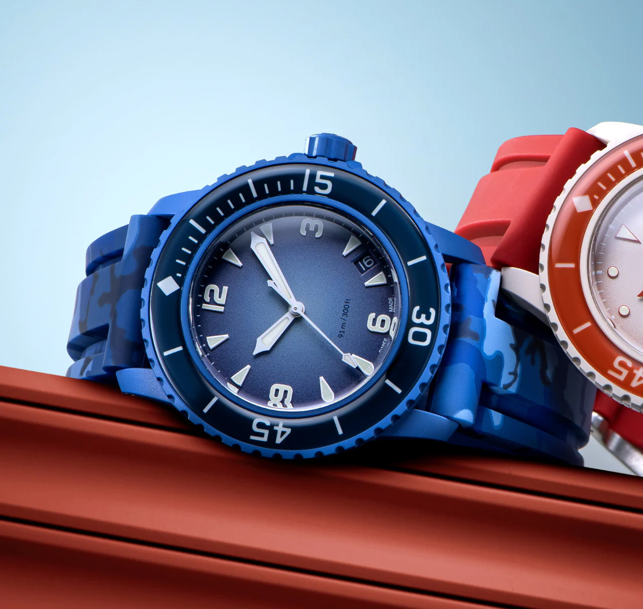 Rubber Strap for Blancpain x Swatch Fifty Fathoms - Ocean Camo