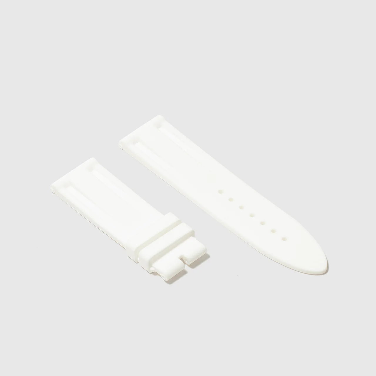 Rubber Strap for Chopard Mille Miglia XL - Arctic White