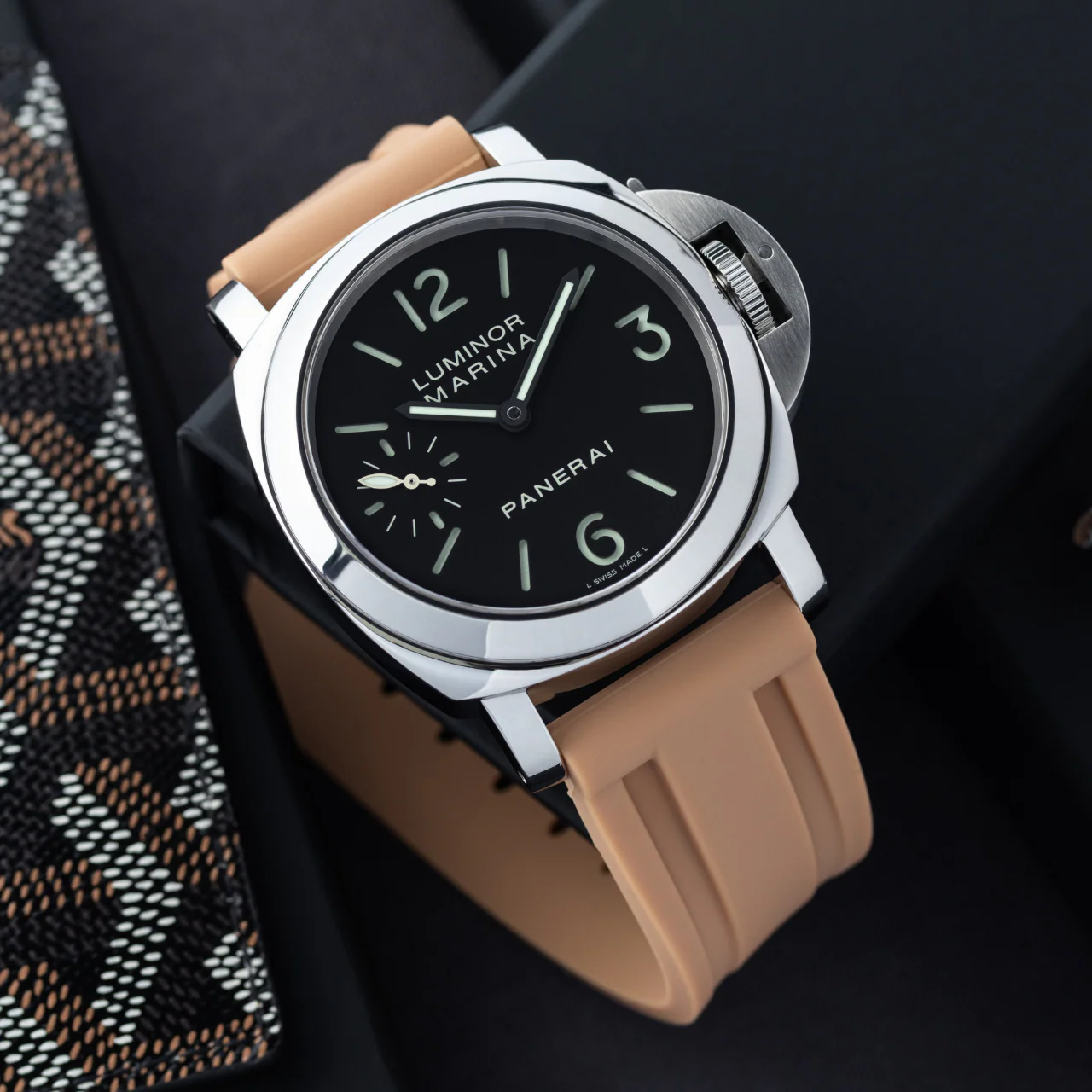 Rubber Strap for Panerai Luminor - Desert Sand - Image 2