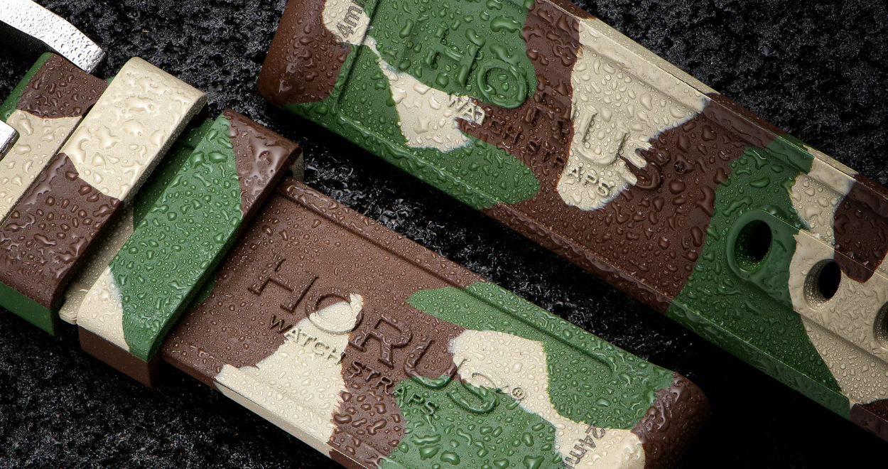 FKM Rubber Strap for Panerai Luminor - Jungle Camo - Image 4