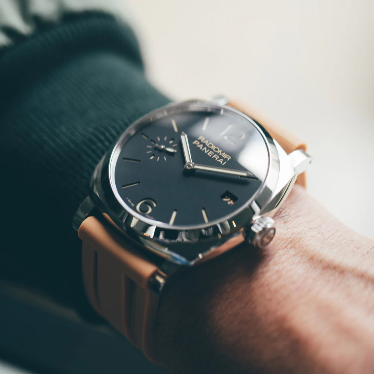 Rubber Strap for Panerai Radiomir - Desert Sand - Image 2