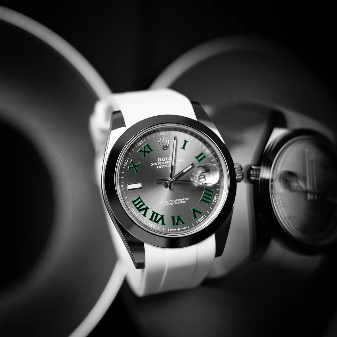 Rubber Strap for Rolex Datejust 41 - Arctic White - Image 2