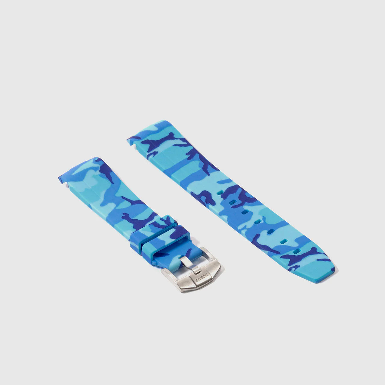 Rubber Strap for Rolex Datejust 41 - Miami Blue Camo