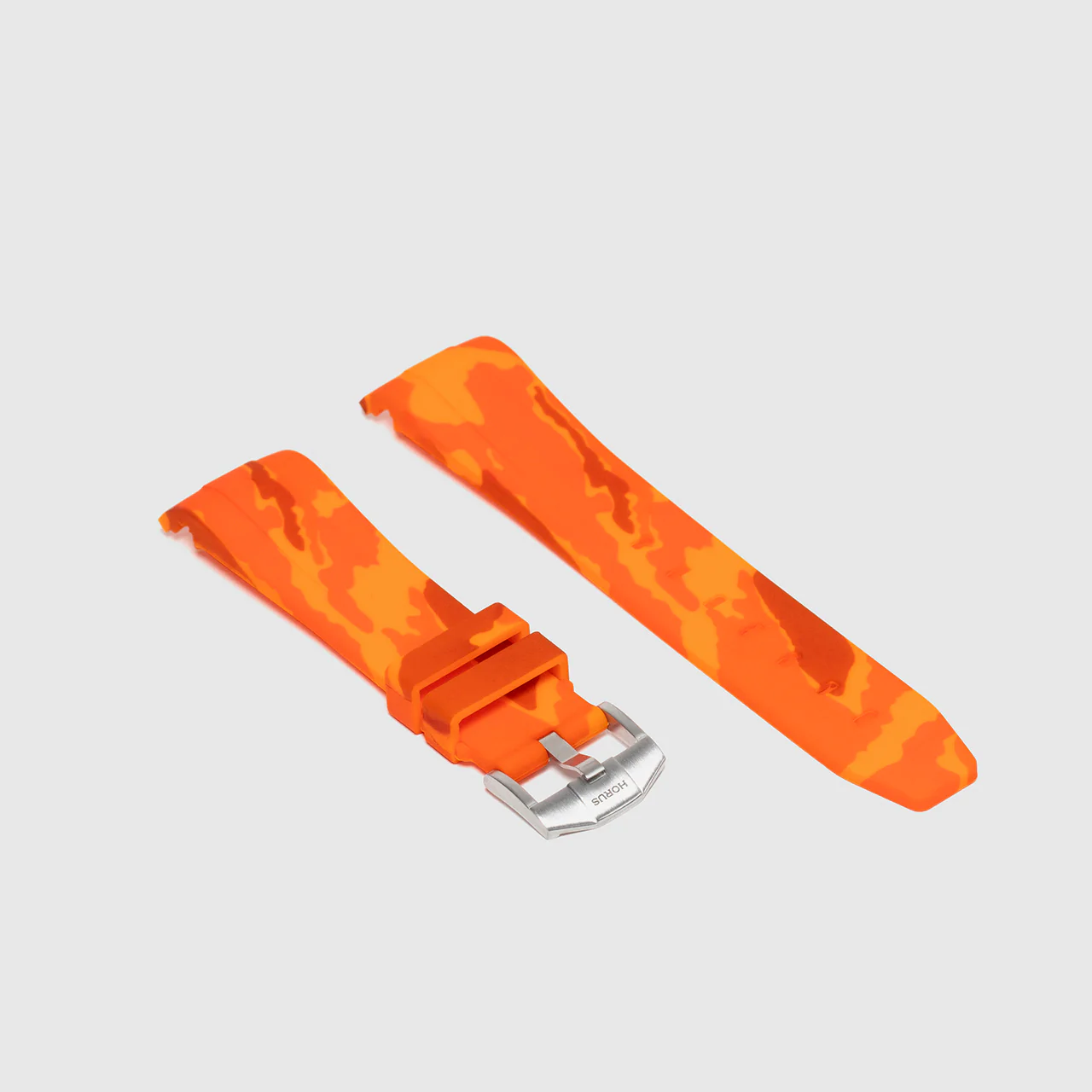 Rubber Strap for Rolex Datejust 41 - Orange Camo