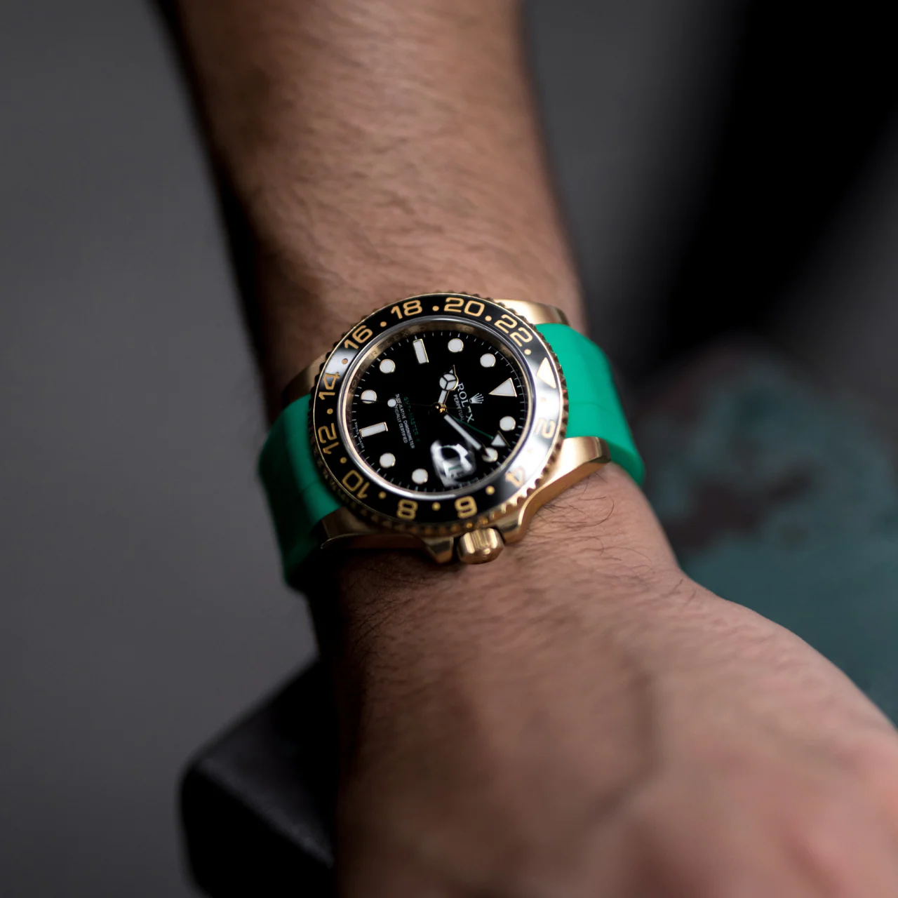 Rubber Strap for Rolex GMT Master II - Shamrock Green - Image 2