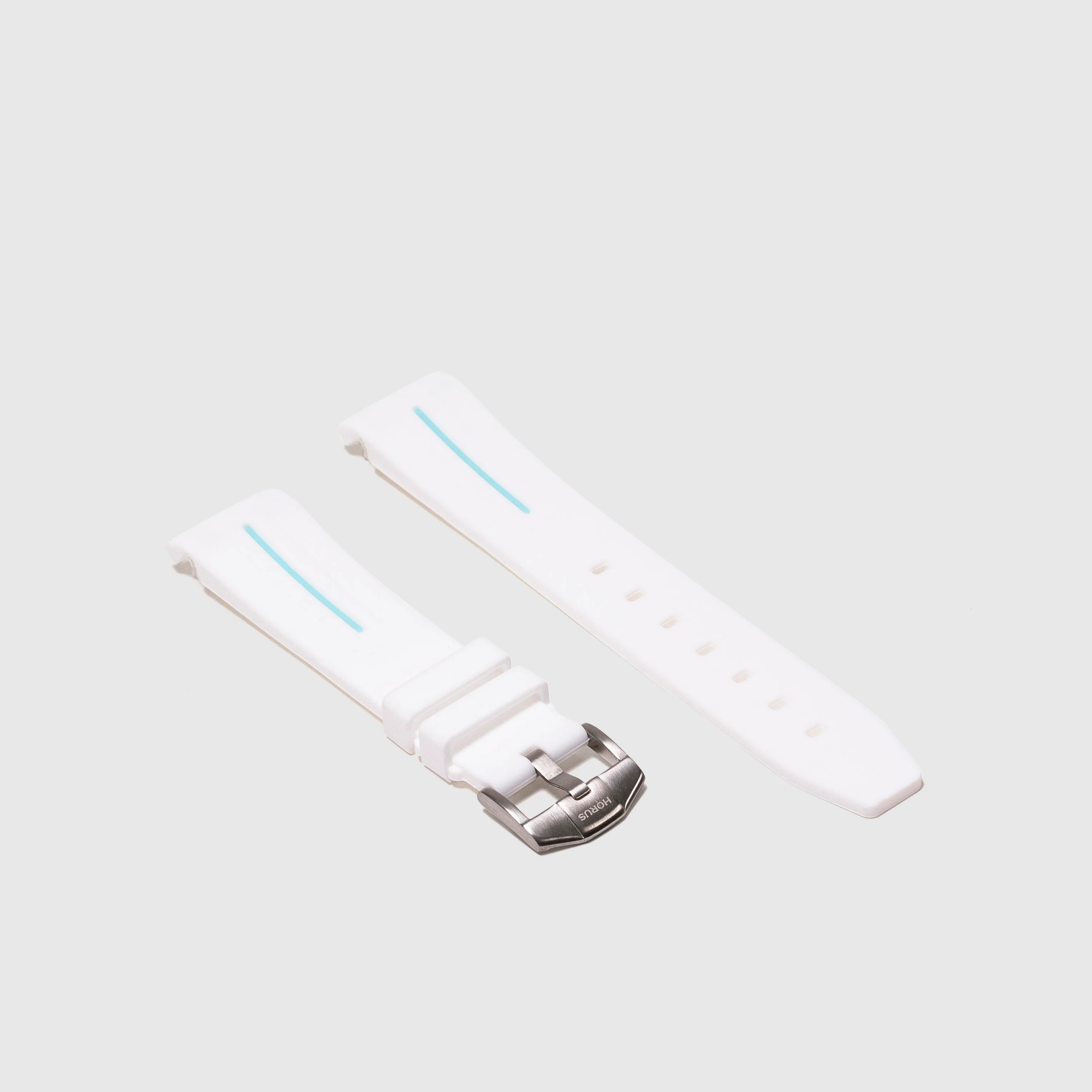 Rubber Strap for Rolex Yacht-Master on Bracelet - Corsa White & Seafoam
