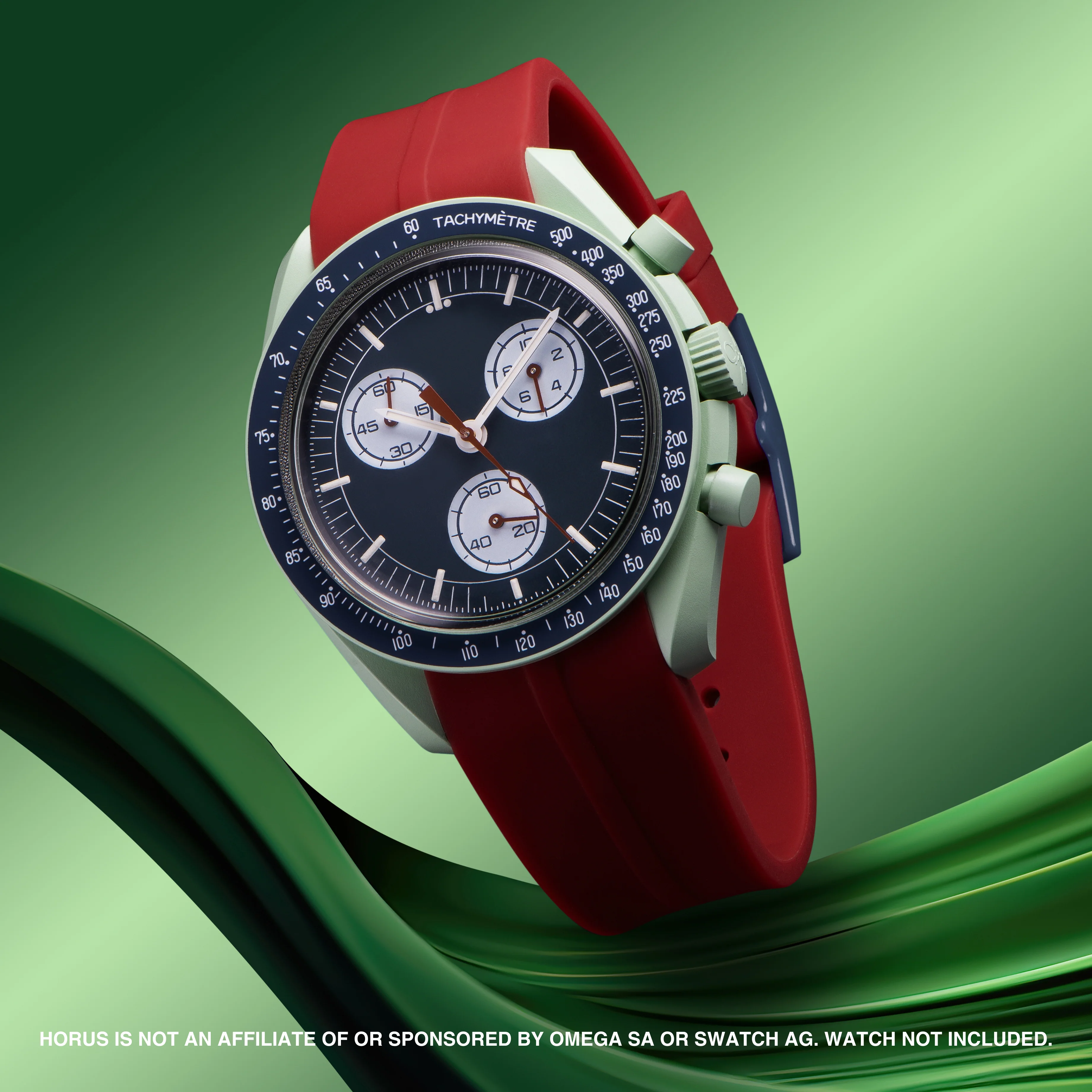 Rubber Strap for Swatch x Omega Moonswatch Mix & Match Buckle - Bordeaux Red
