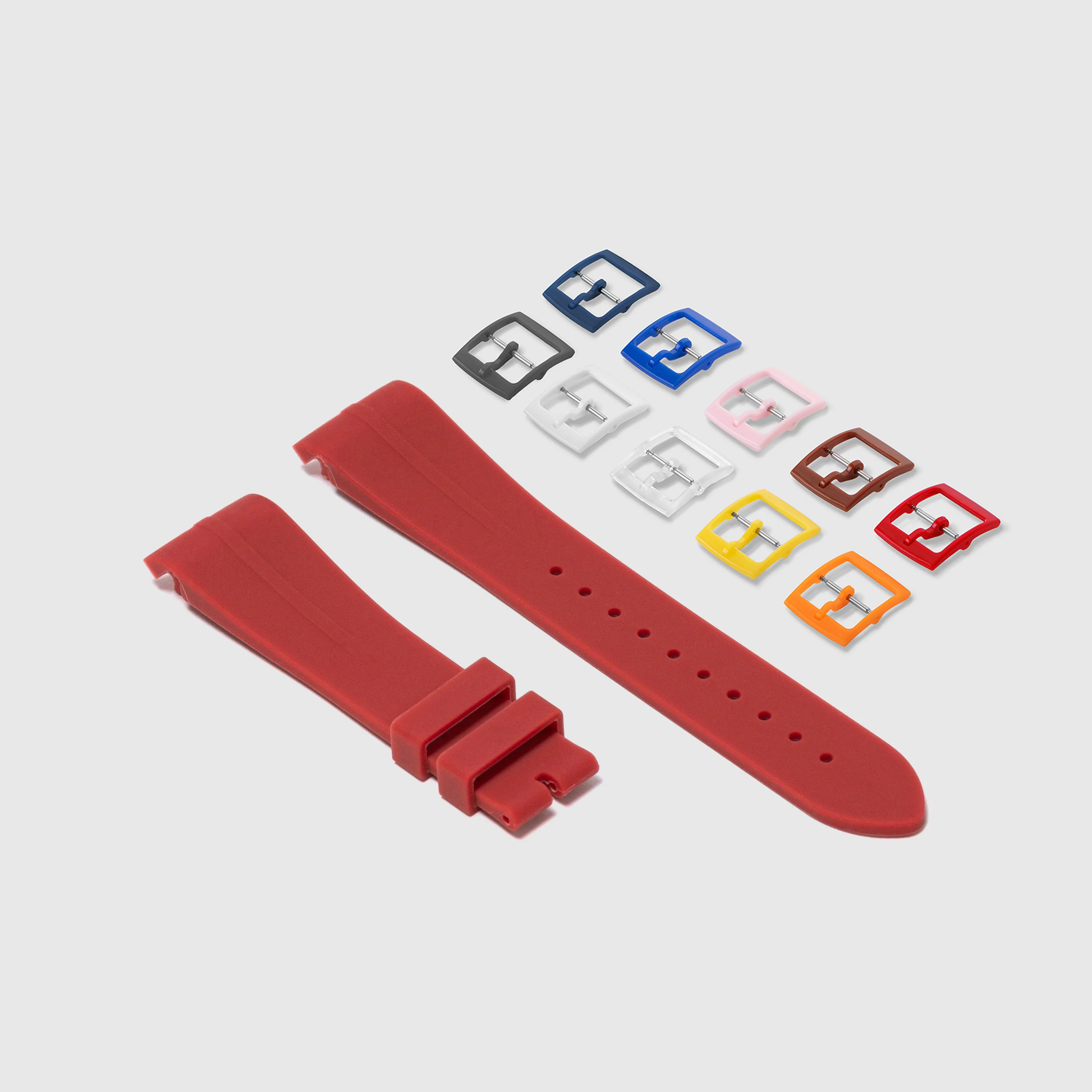 Rubber Strap for Swatch x Omega Moonswatch Mix & Match Buckle - Bordeaux Red - Image 2