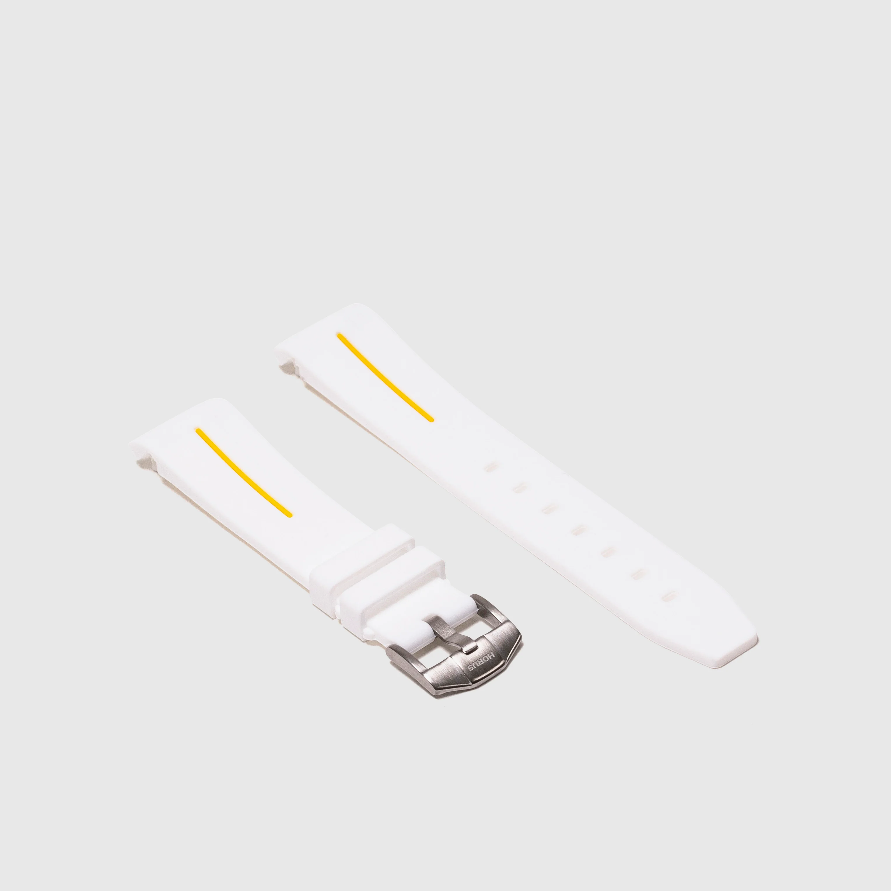 Rubber Strap for Swatch x Omega Moonswatch - Corsa White & Yellow