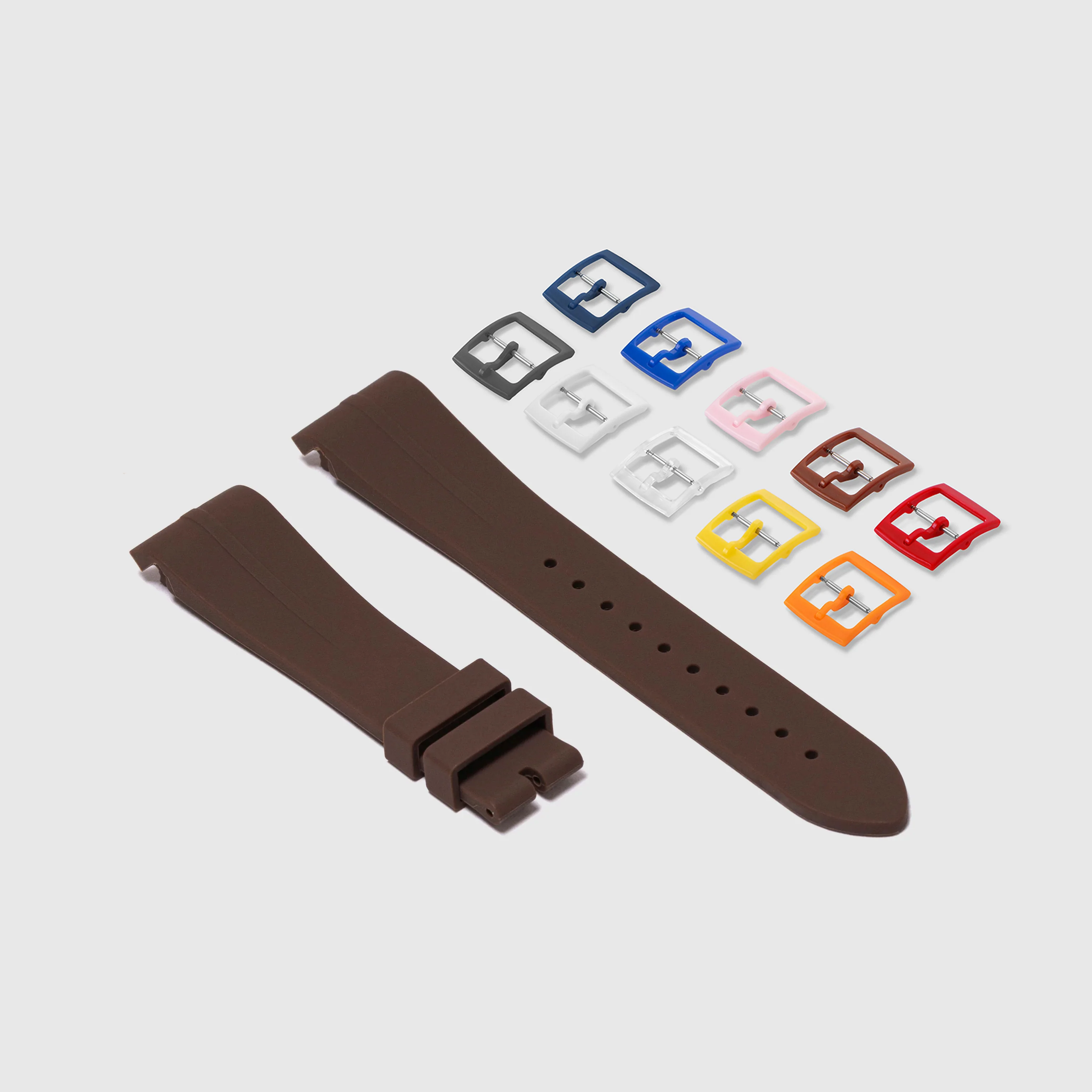 Rubber Strap for Swatch x Omega Moonswatch Mix & Match Buckle - Espresso Brown - Image 2