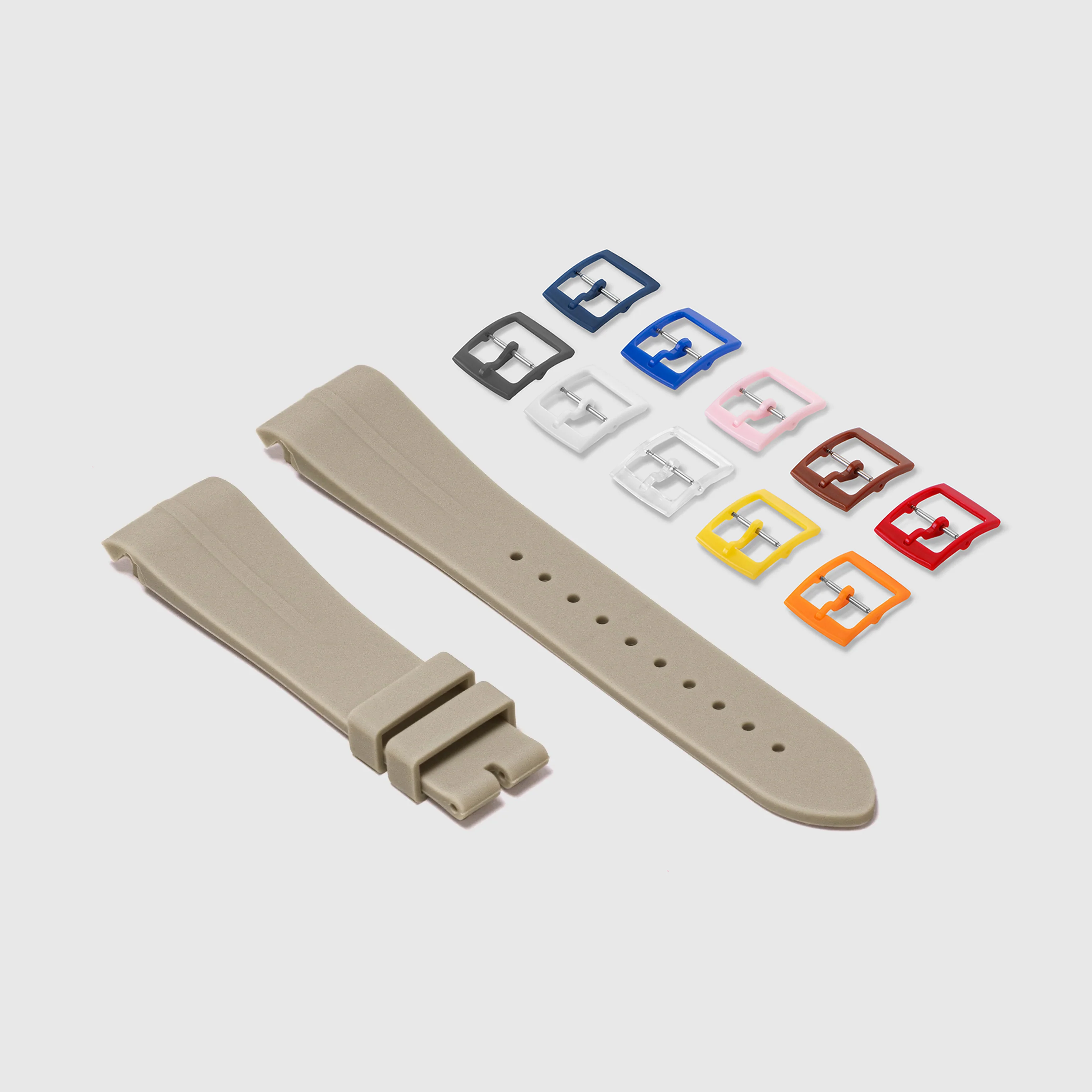 Rubber Strap for Swatch x Omega Moonswatch Mix & Match Buckle - Hurricane Grey - Image 2