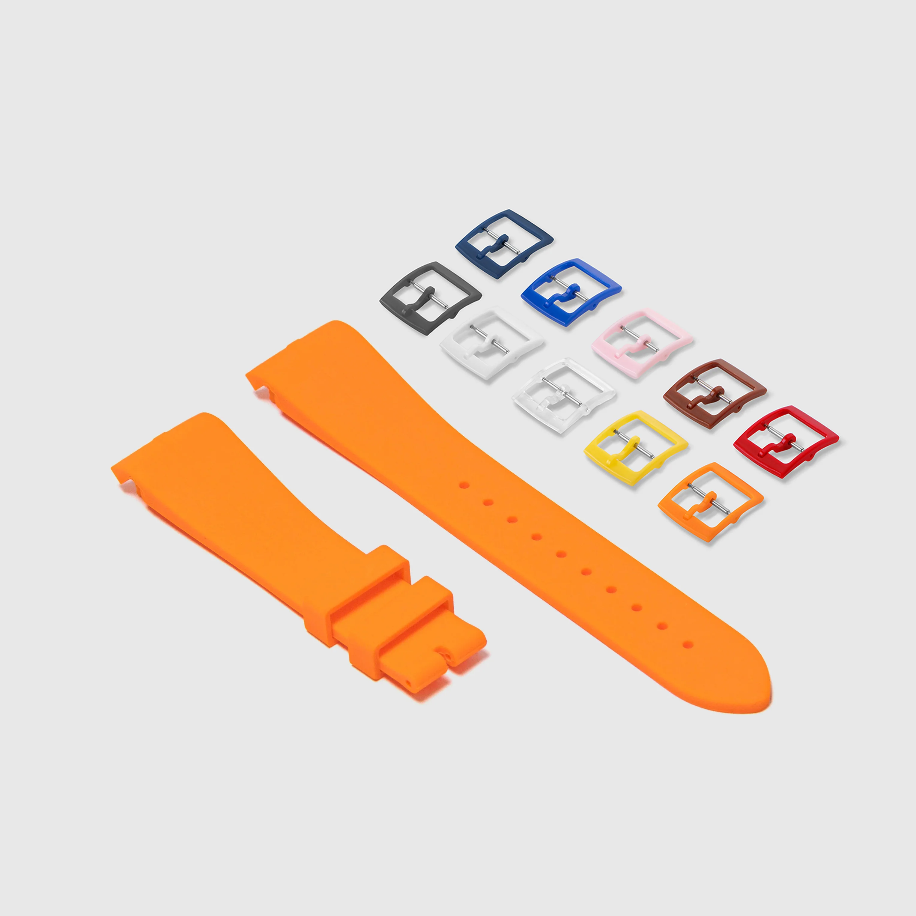 Rubber Strap for Swatch x Omega Moonswatch Mix & Match Buckle - Tangerine Orange - Image 2