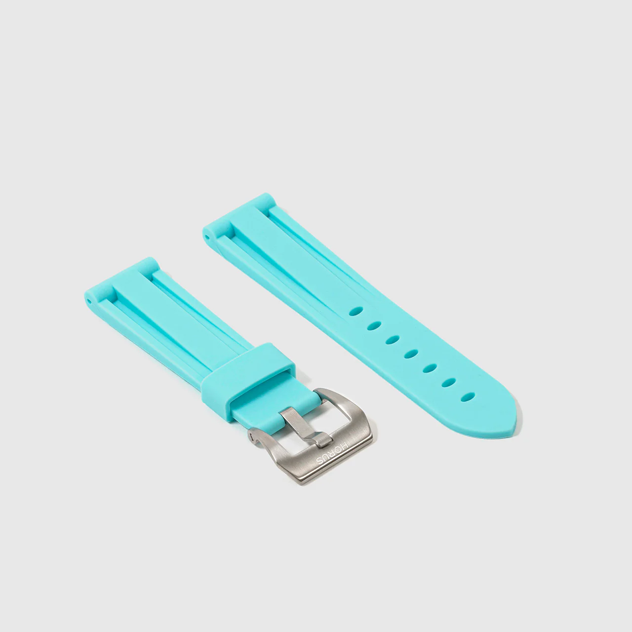 Rubber Strap for Tudor Heritage Chrono - Seafoam Blue